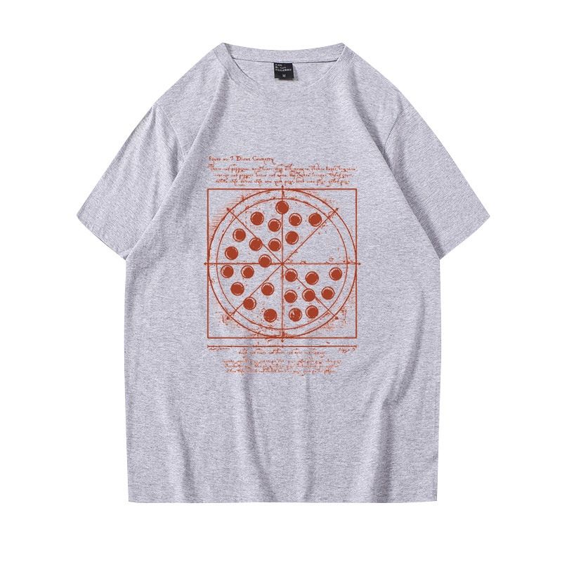 Vitruvian Pizza T-Shirts Tom Holland Same Style Uni Cotton Casual Tees Tops  Fashion Streetwear
