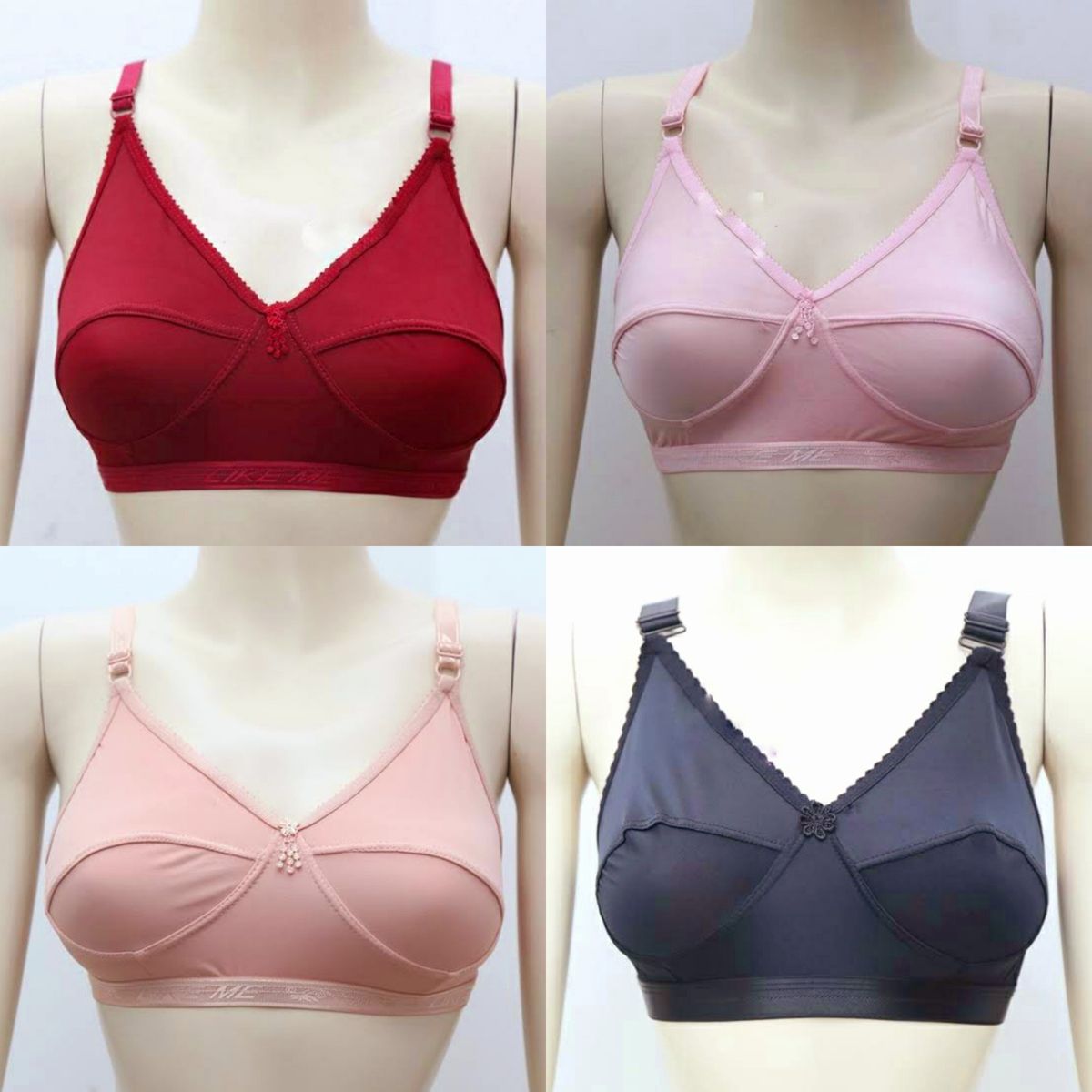 4 pieces soft Stretchable bra for girls & Women