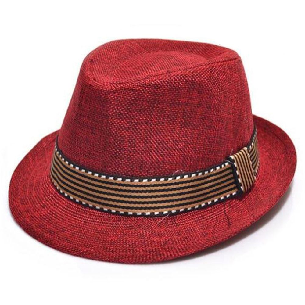 Vintage Boys Girls Baby Child Rolled Brim Trilby Fedora Hat Pinch Crown Jazz Cap Fedora Hat Short Brim Hat for Kids Toddlers