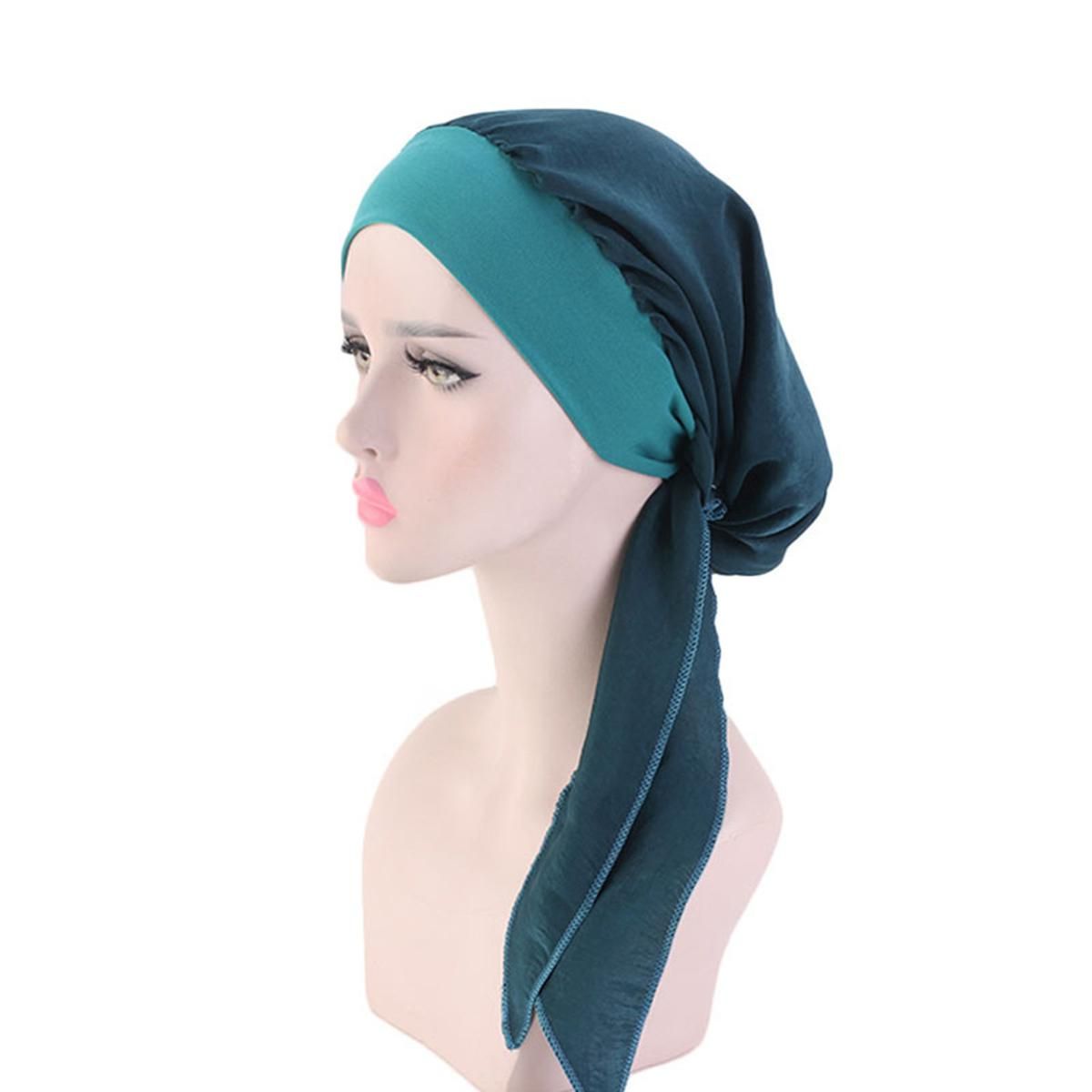 Floral Print Women Elastic Turban Hat Head Scarf Bandana HeadwearPirate Cap