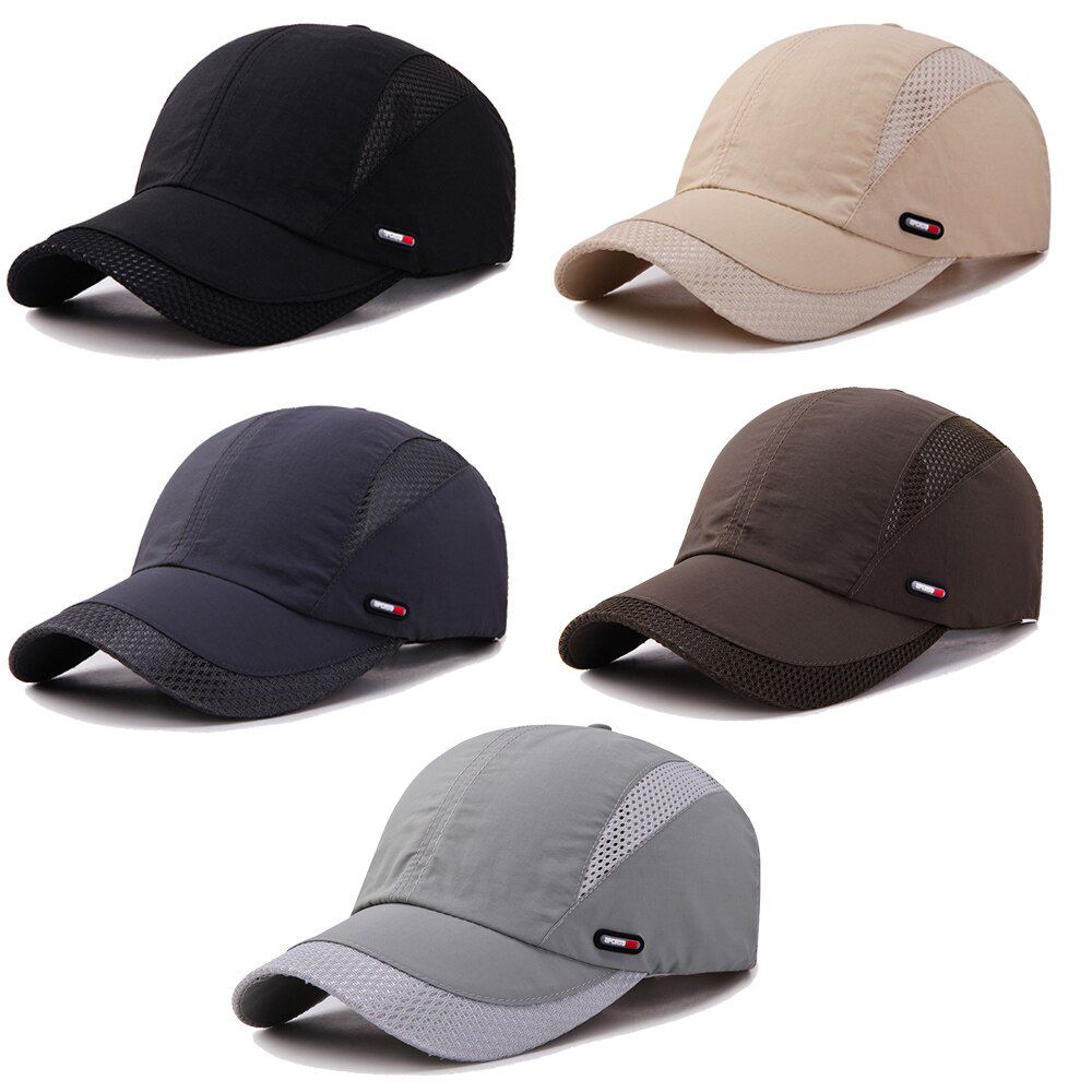 Outdoor sports quick-drying mesh baseball cap Men's wild Simple solid fashion casual running holiday comfort
