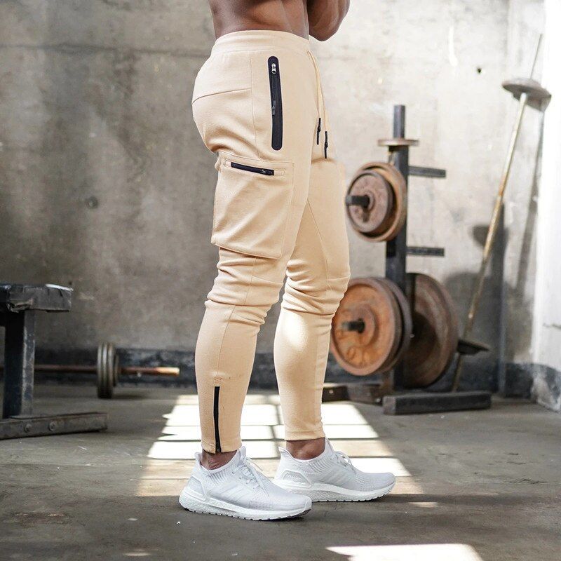 autumn and winter men's trendy muscle fitness training pants casual sports running breathable quick-drying pants