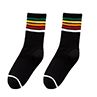 Uni Fashion Cotton Rainbow Striped Print Elastic Sportddle Tube Crew Socks