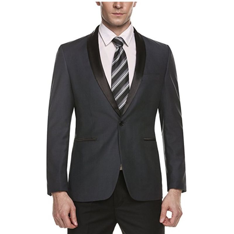 Men's Slim Fit Casual One-Button Suit Coat Jacket Formal Business Blazers