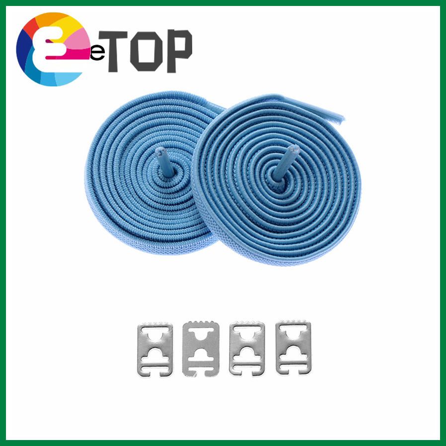 1Pair Colorful Shoestrings Fast Lacing Buckle Elastic Lock Sneakers Shoelace Quick Lazy Laces No Tie Shoelaces