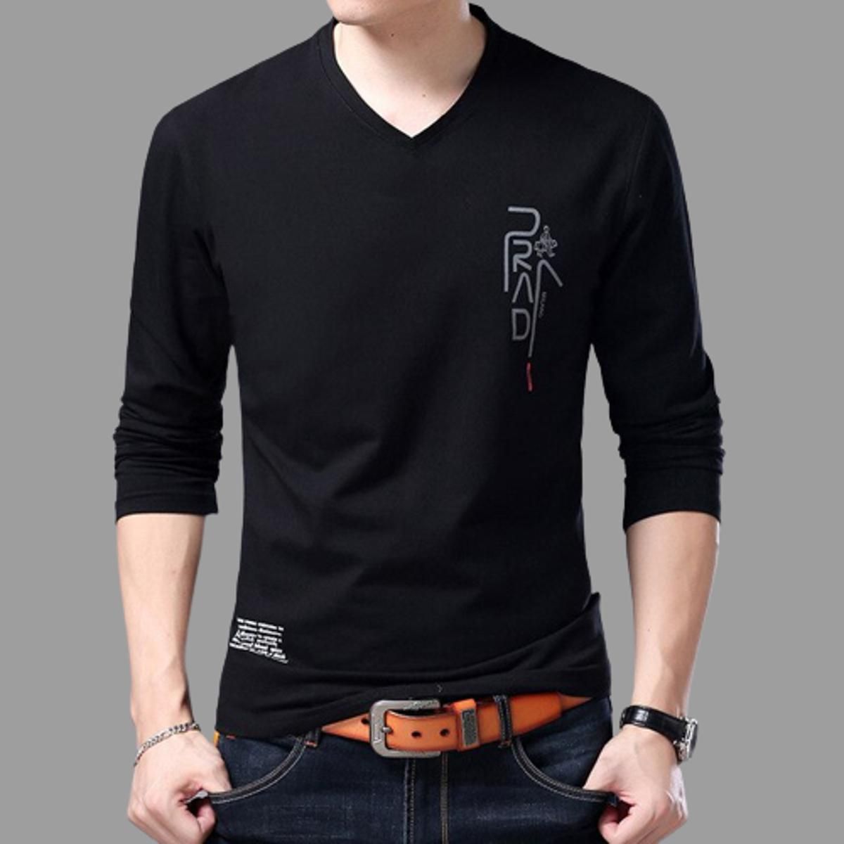 Premium (Vneck)  Cotton Long Sleeve Tshirt For Men - T Shirt For Man - T Shirt For Man - T Shirt For Man
