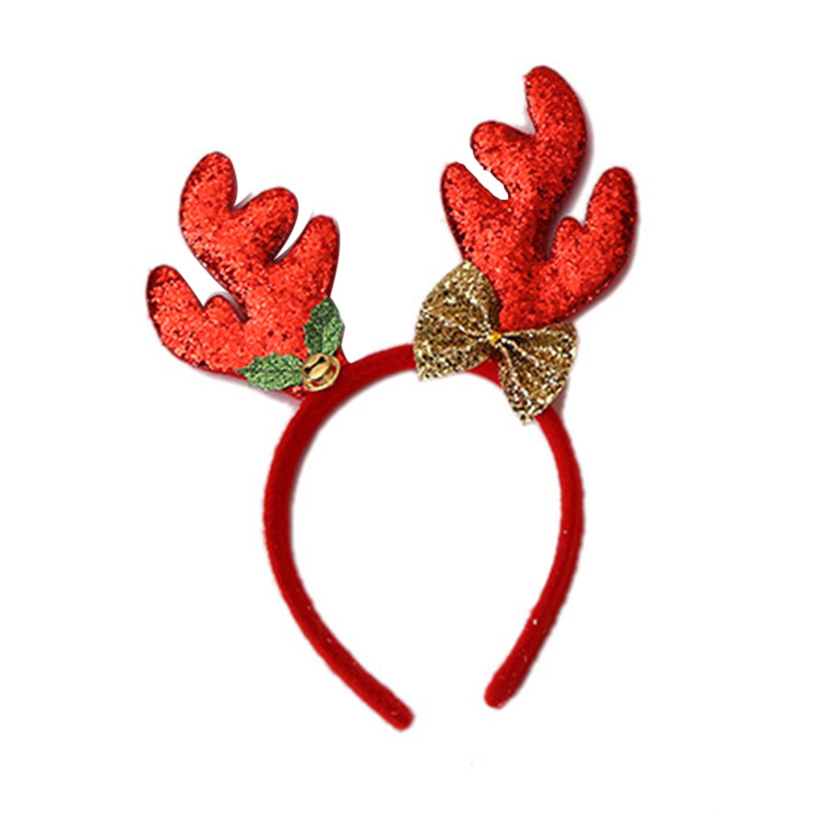Christmas Hair Hoop Sequins Anti-deform Cute Kids Deer Horn Shape Headband for Party