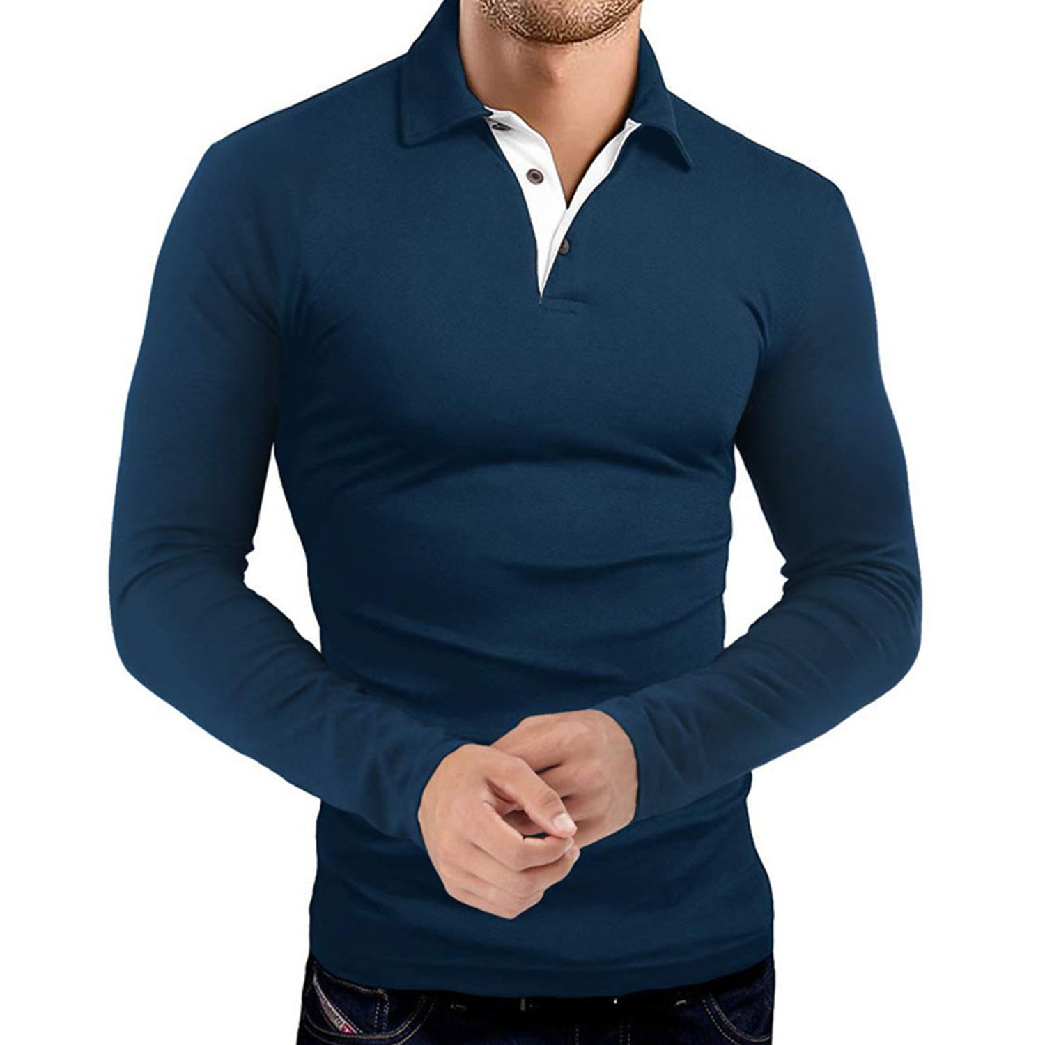 Men Shirt Solid Color Quick Dry Spring Shirt