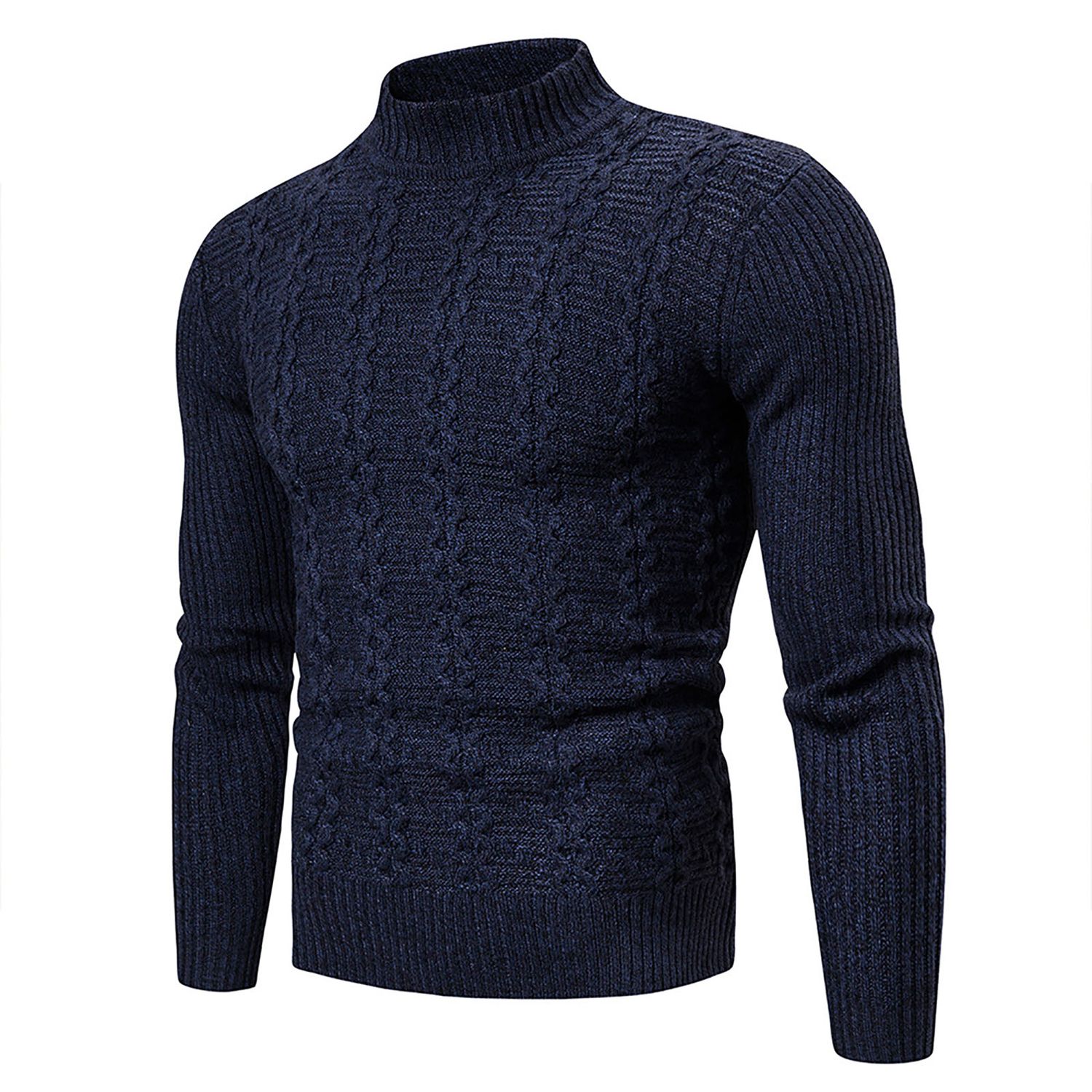 Pullover Sweater Stretchy Slim Solid Color Sweater Jumper