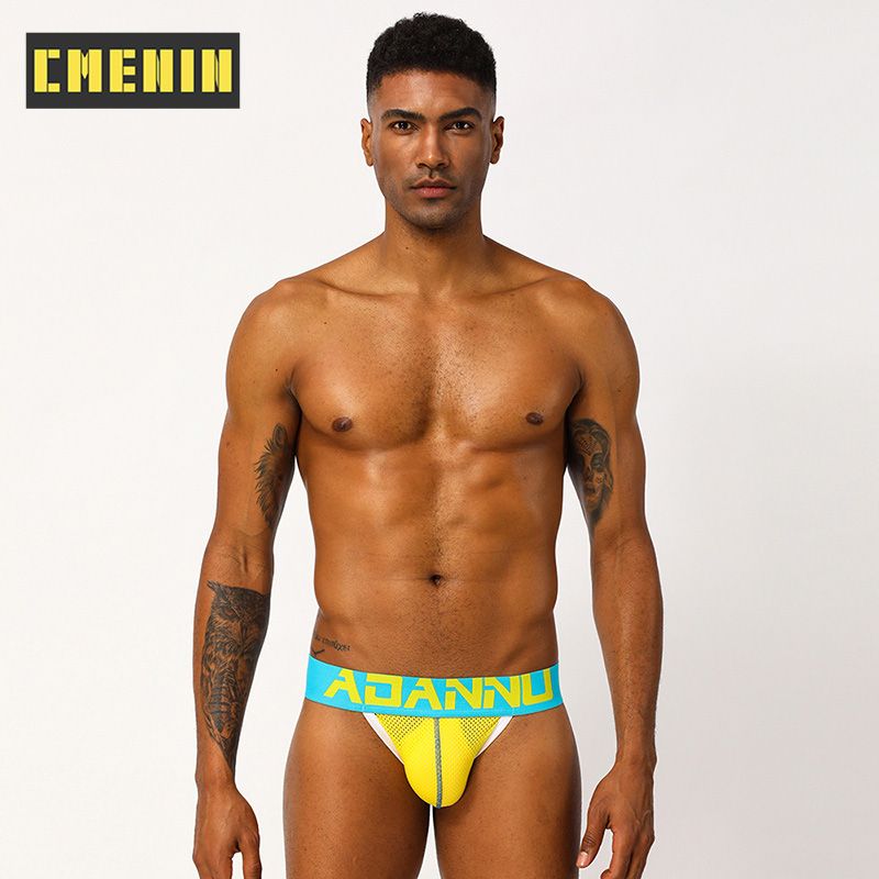 CMENIN Beathable Plain Milk Fiber  Men Underwear thongs Mens Jockstrap  Thongs And G strings CMENIN Beathable   Bamboo Comfortable Patchwork Innerwear AD154