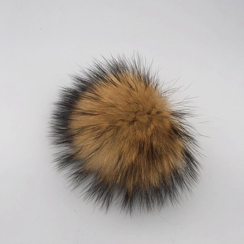 DIY Luxury Fur PomPom  Natural Fox Hat Ball Pom Pom Handmade Really Large Ball Wholesale Hat With Buckle