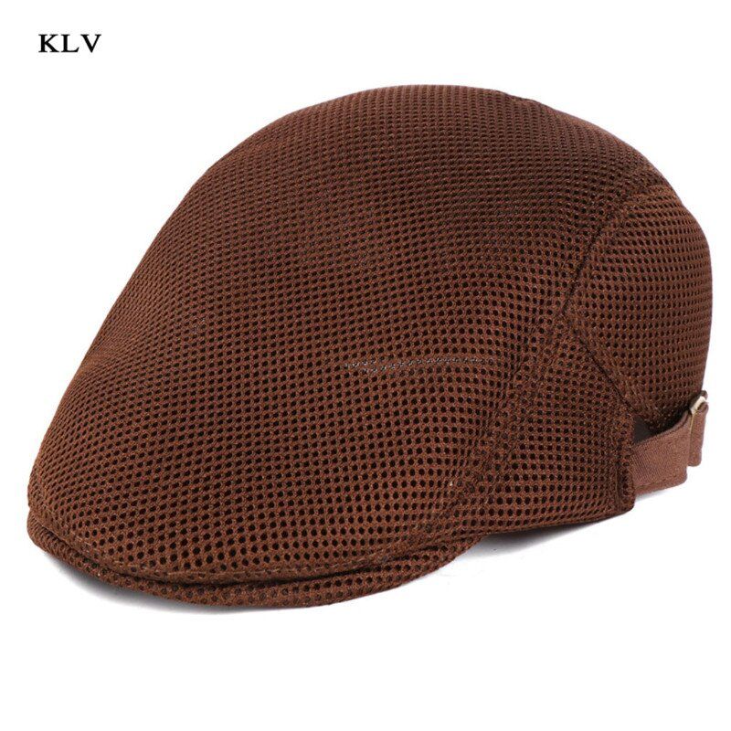 Mens Mesh Summer Duckbill Hat Newsboy Beret Ivy Cap Cabbie Soft PXPB