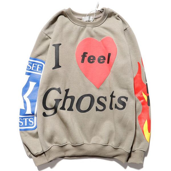 Kanye Lucky Me I See Ghosts Sweatshirts 3D Foaming Print Fashion Pullover Hoodie Heavyweight Trendy  Hop For Men Women