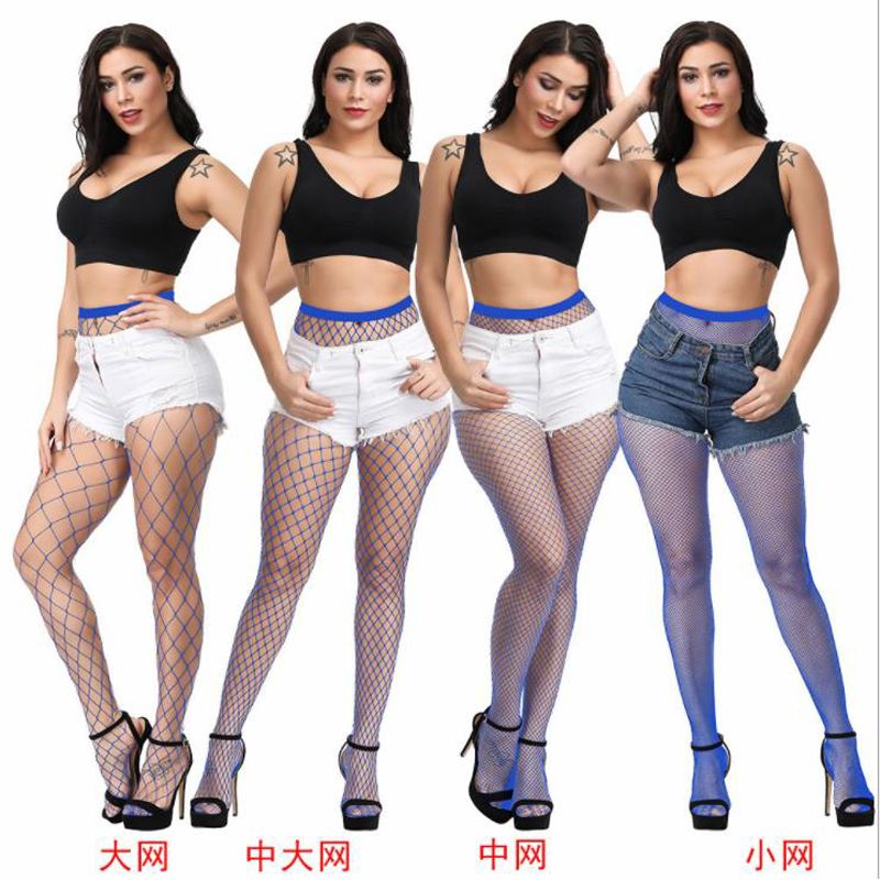 Women Fishnet stockings Multicolor Plus Size Pantyhose colored small middle big mesh fish nets tights anti hook nylon panty