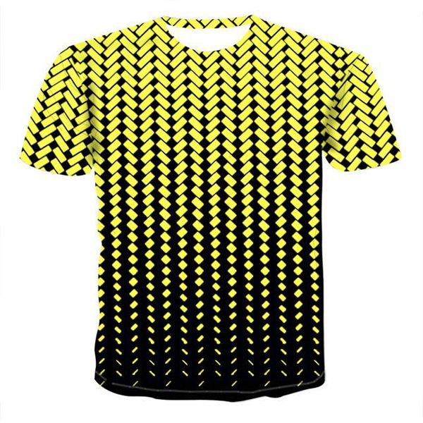 Large Size Men T-Shirt 2020 Summer Geometric Circle 3D Printed Top Tees Fashion O--Neck Short Sleeve Casual Loose Men Shirts