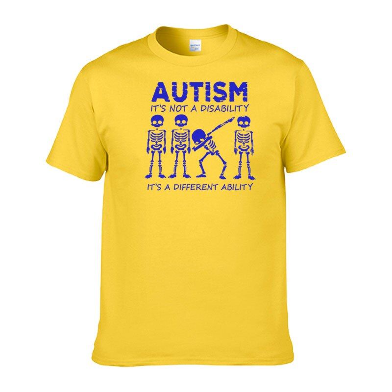 Arrival Men'S Fashion Skeleton Autism It's Not A Disability It's A Different Ability Men T-Shirt