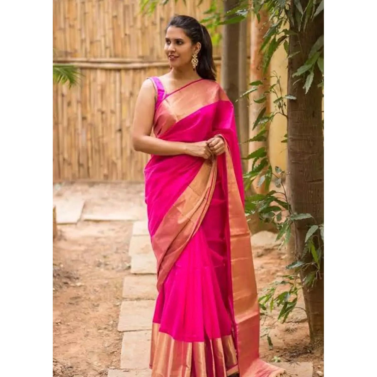 Half silk saree 1 colour red Saree Same as picture Saari for woman Sari collection Saree for woman Tangail saree Shari for woman Saari for girl Saari for woman,Tangail Tat Shilpo (TAN)