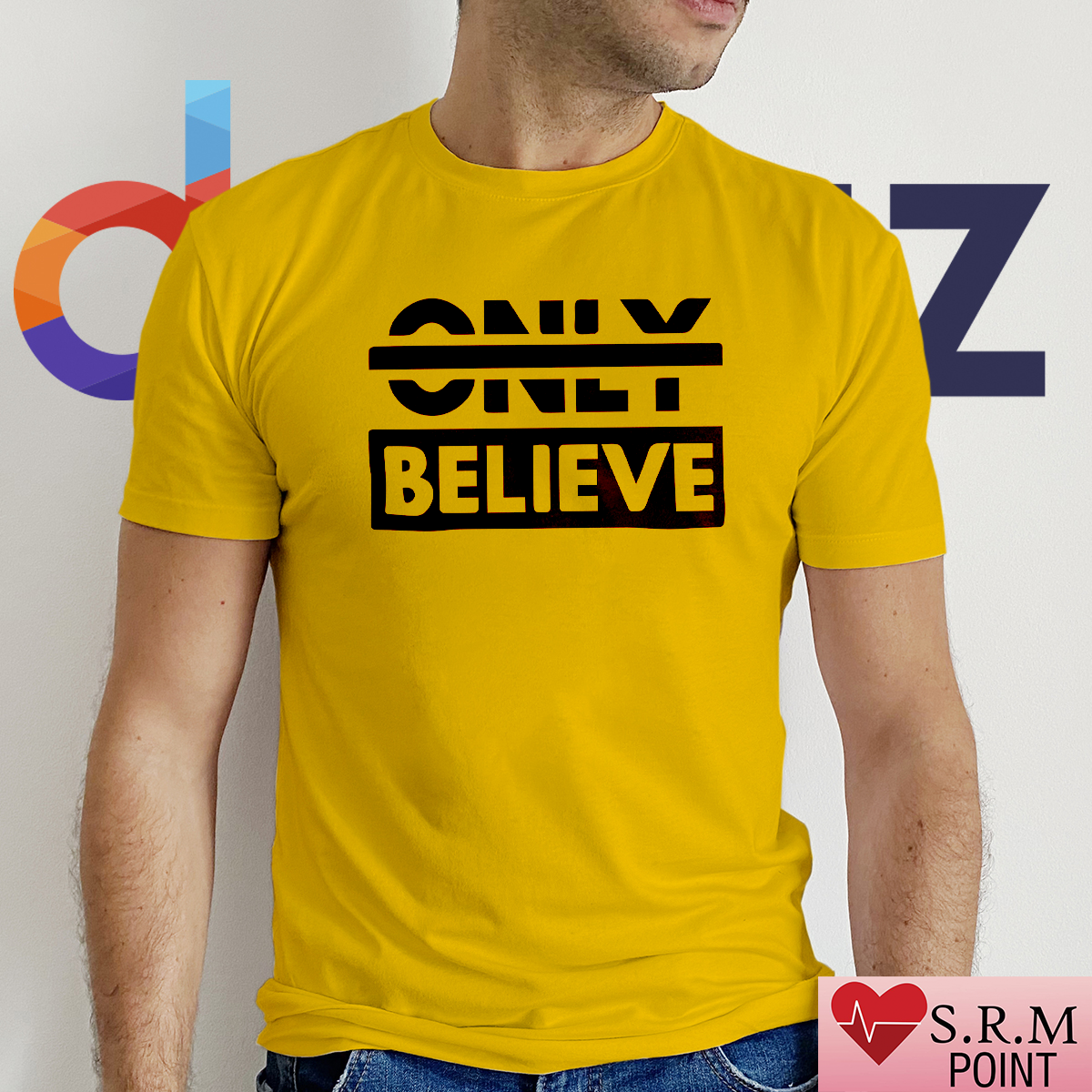 Only Believe Stylish Half Sleeve T Shirt For Men