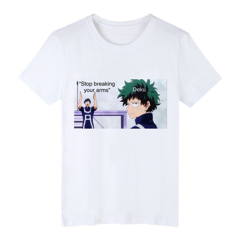 Boku No Hero Academia Anime Print T-Shirt Shirt- - MHA Midoriya Izuku Cosplay Tee