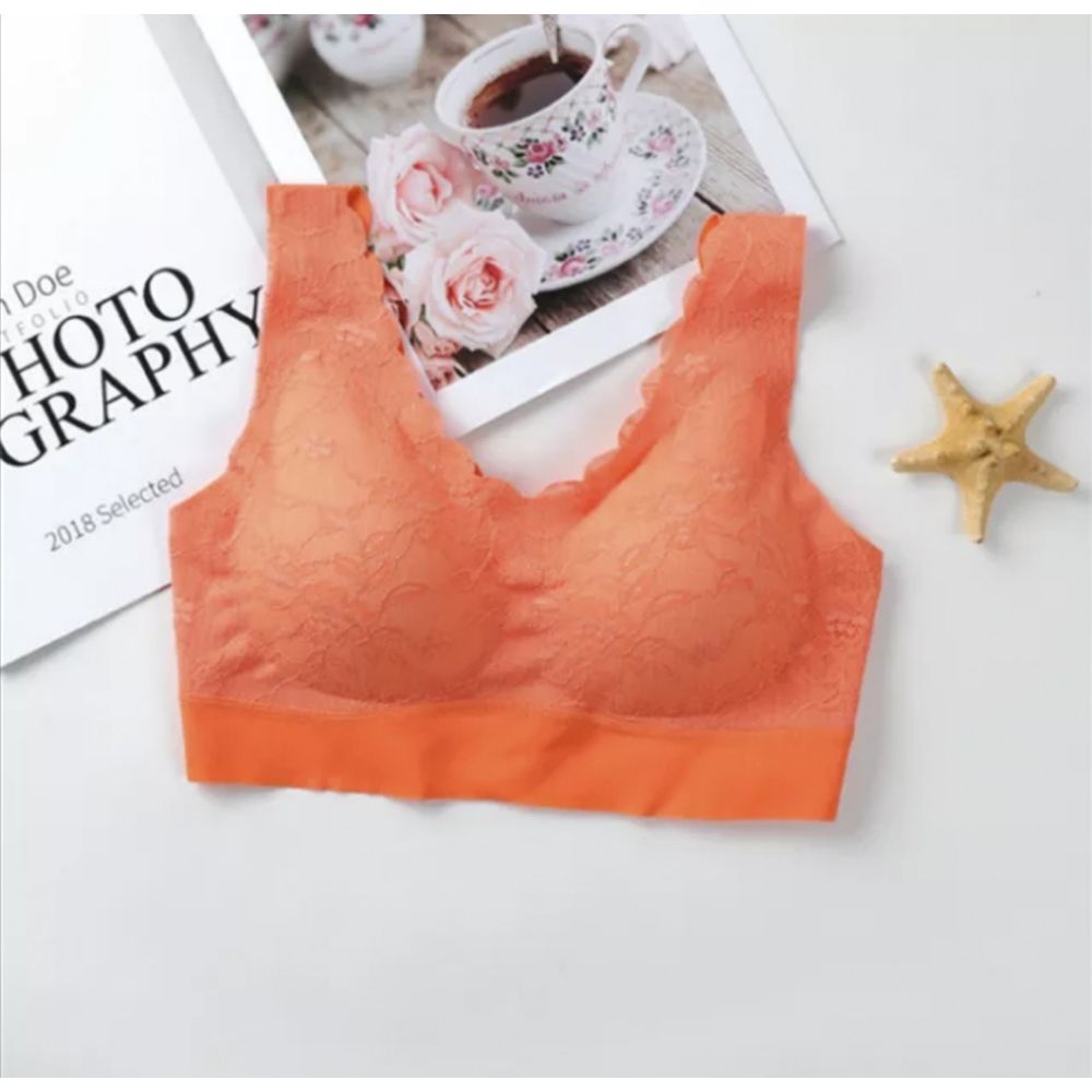 Women Lace Padded Seamless Soft Push Up Sports and Sleeping bra