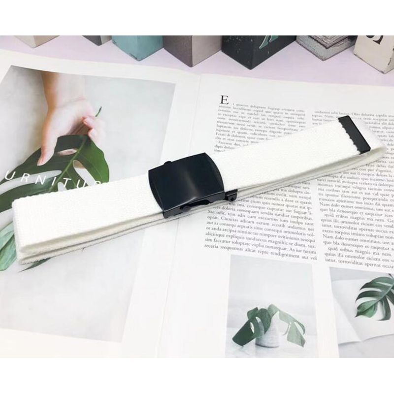Hot style canvas belt Men Women Fashion roller Belt Buckle Fans Canvas Belt Thicken Long Cloth Belts Knitted Waistband 3.8cm