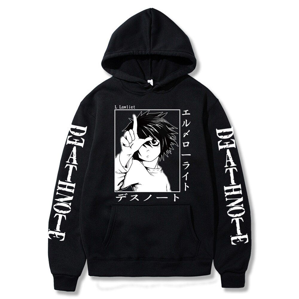 Death Note Hoodies Men Women Funny Japanese Anime Streetwear Harajuku Graphic Sweatshirts Unisex Tops Male