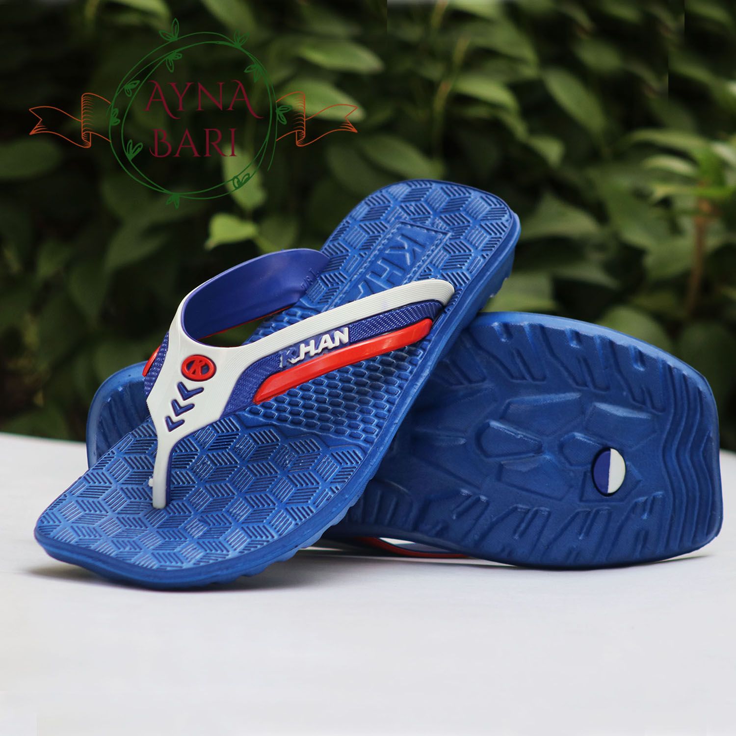 2 belt slipper | Slipper for man | KHAN Sandal | Plastic Rubber sandal | Waterproofed slipper [Handicraft Shop] - Sandal
