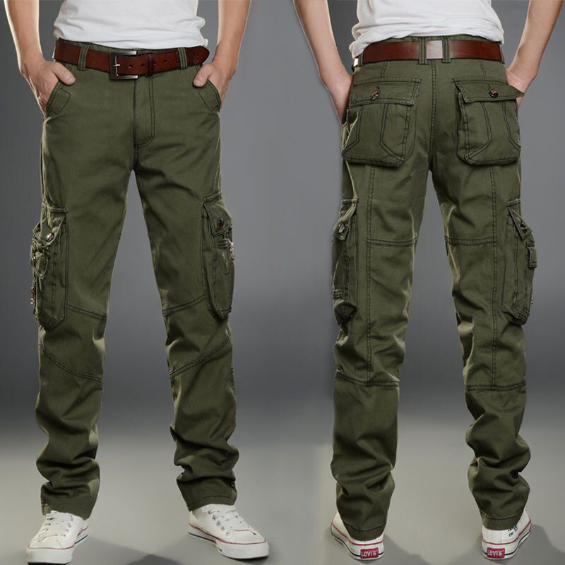 Multi-Pocket Casual Pants Men  Tactical Joggers Cargo Pants Men's Outdoor Hiking Trekking Sweatpants Male Hop Bottom