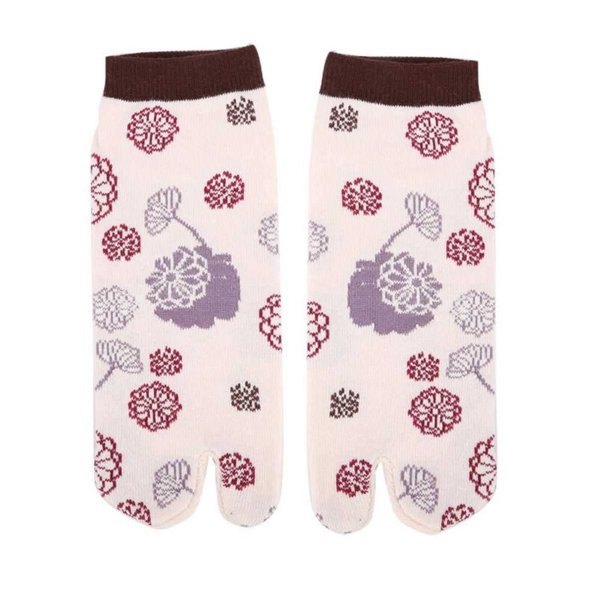 Two Finger Socks Japanese Style Unisex Cotton Toe Socks Flip Flop Slipper Sandal Split 2 To Foot Finger for Men Women 1 Pair