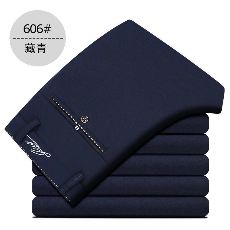 Stretch Suit Trousers for Men Office Pants Non-Ironing Slim Fit Bridegroom Suits Wedding Business Black Suit Pants Men