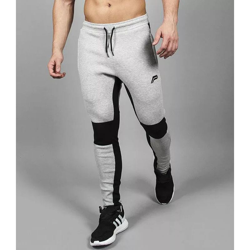Grey&Blak Cotton  Super Skinny Rib Trouser For Men - Joggers For Men