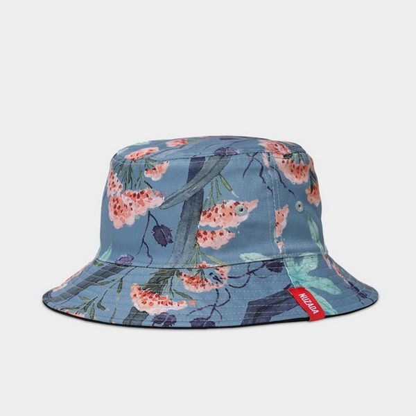 NUZADA Print Bucket Hat Summer For Women Fisherman Cotton Foldable Female Sunscreen Shade Caps Double Sided Can Be Worn