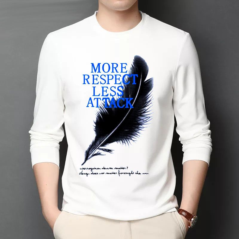 More Respect Less Attack Stylish Full Sleeve Tshirt for Menz Comfortable Fashion - T Shirt For Man - T Shirt For Man - গেঞ্জি ছেলেদের