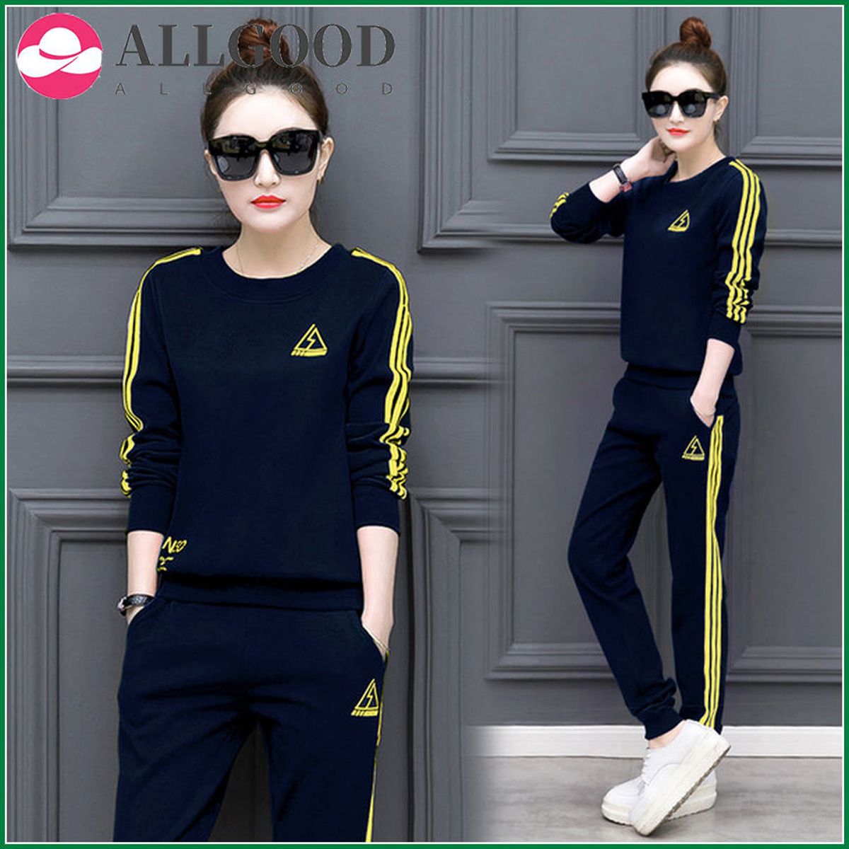 Loungewear Sweatshirt Tops Spring Summer  Women Fashion Pants Suit Chandals Mujer Women's Tracksuit Two Pieces Set Blouses
