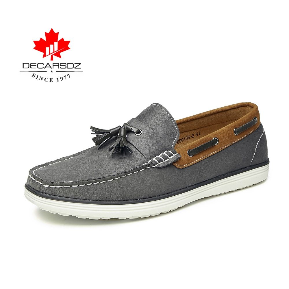 DECARSDZ Men Loafers 2022 New Spring Shoes Men Suede Leather Men Casual Shoes Comfy Slip-on Fashion Drive footwear Boat Shoes