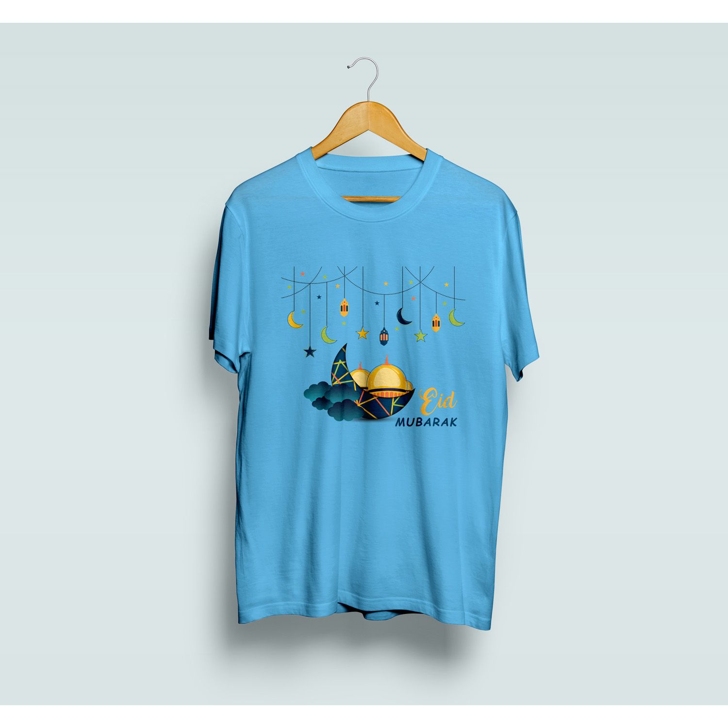 Eid Mubarak Synthetic T-shirt for Men or Women 0201