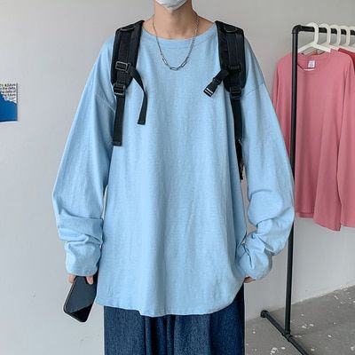 Spring Autumn Long Sleeve T-shirts Men O-Neck Collar Long T Shirts Men Fashion Casual Comfortable Long T-Shirts Men