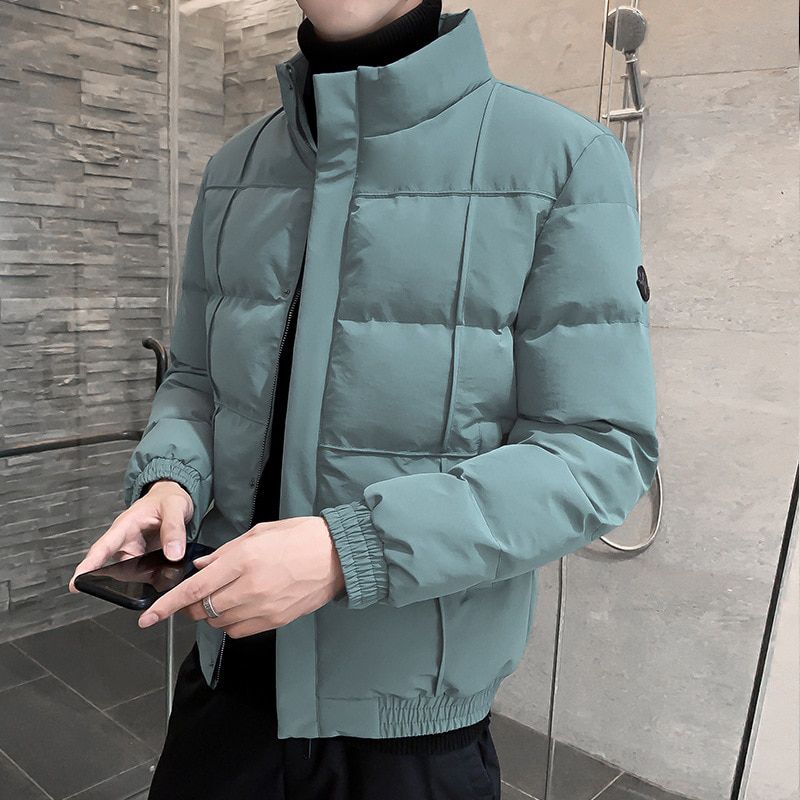 Winter Men Parka Casual Jacket Hooded Solid Color Thicken Warm Outwear Stand collarWaterproof Coat Windbreaker 4XL