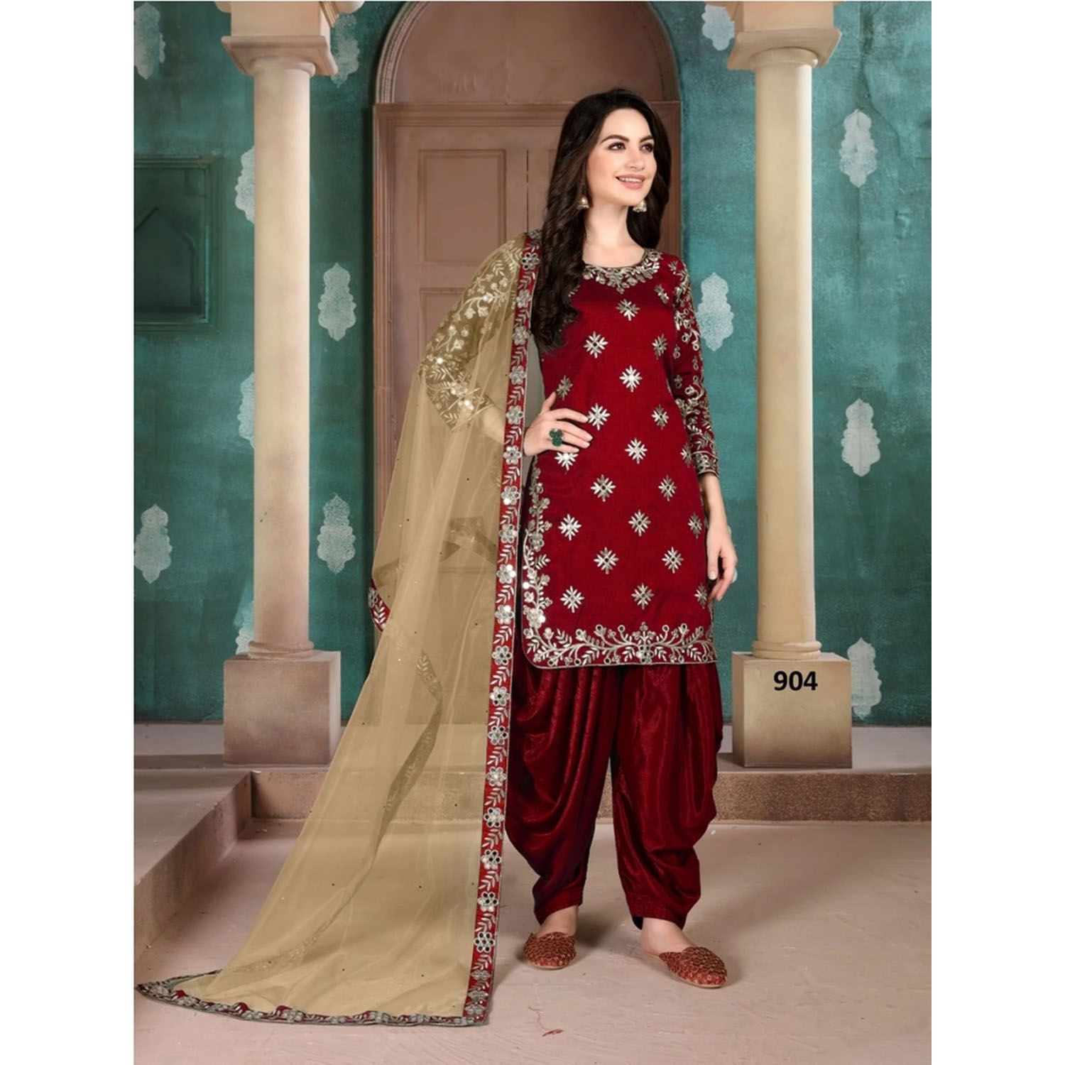 Unstitched Georgette embroidery work Free Size Exclusive Designer Salwar Kameez For women