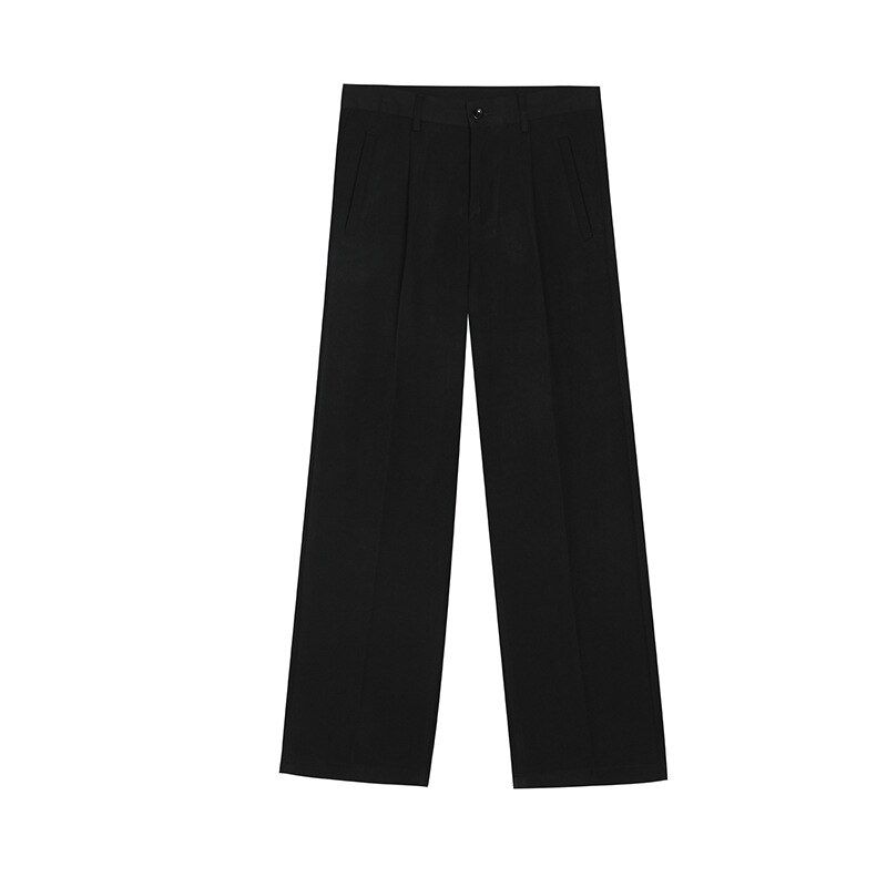Men Casual Straight Suit Pant Male Japan Korea Style Loose Vintage Fashion Streetwear Trousers Wide Leg Pant