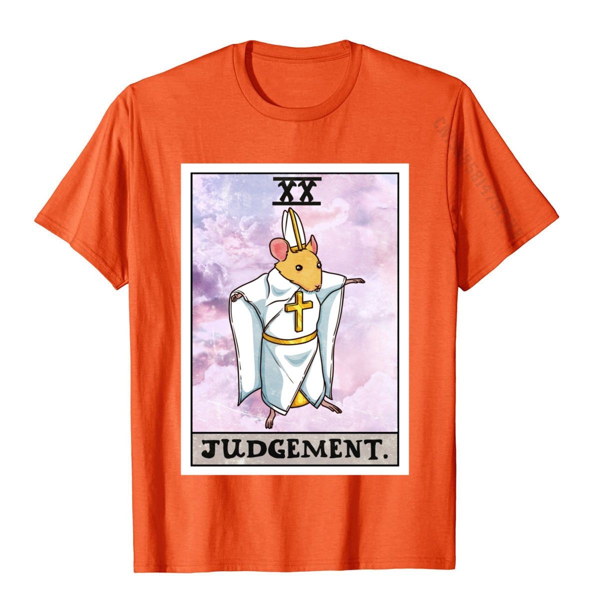 Dorime Rat Judgement Tarot Card Funny Meme Fashionable Mens T Shirts Cotton Tops Shirts Fitness Tight