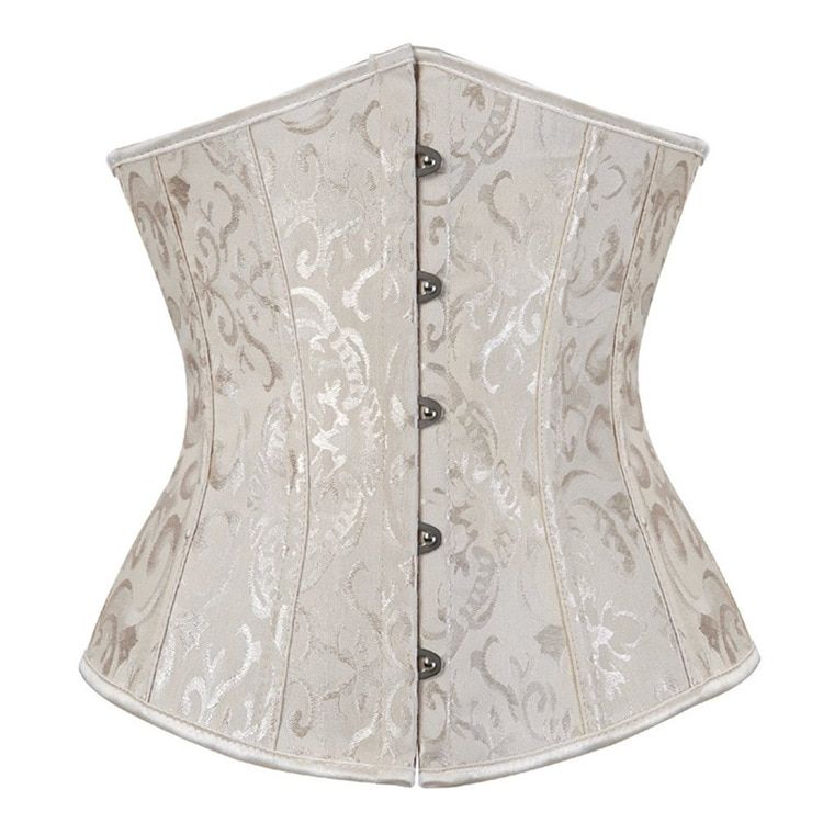 Embroidery y Corset UnderWaist Cincher Corsets Gothic Corset Top ier Plus Size Corpete Corselet Black White S-6XL