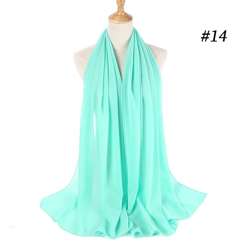Women Plain High Quality Premium Heavy Chiffon Hijab scarf Malaysian Women's scarves hijabs long shawl shawls