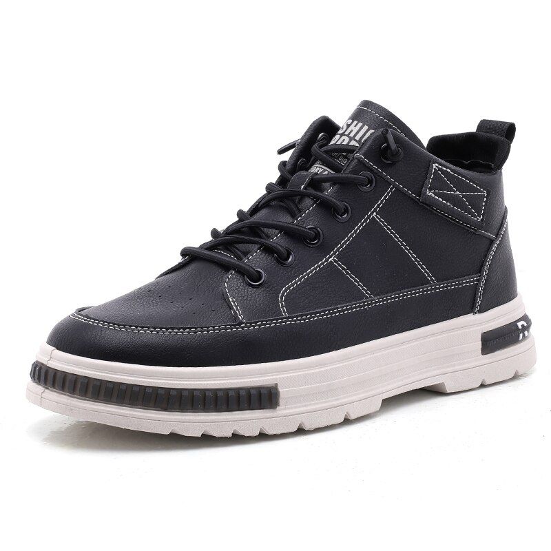 2021 New Men Fashion Sneakers Comfortable Tide Product Casual Shoes Men Round Toe Mid-top Work Shoes Daily Lace Up ng Shoes