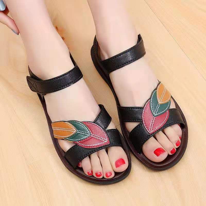 Women sandal Flat Bottom Female Slipper Flower Strip / Selipar Perempuan Rata Bawah Rendah Tapak Kas