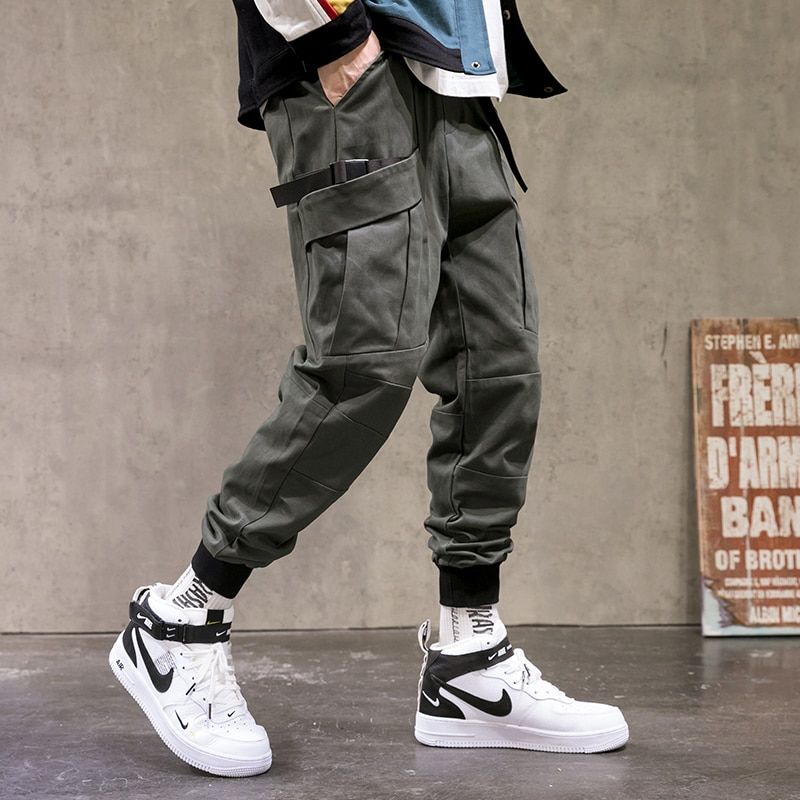 Single Road Mens Cargo Pants Men Joggers Men Hop  Male Japanese Streetwear Harem Jogging Pants Trousers For Men