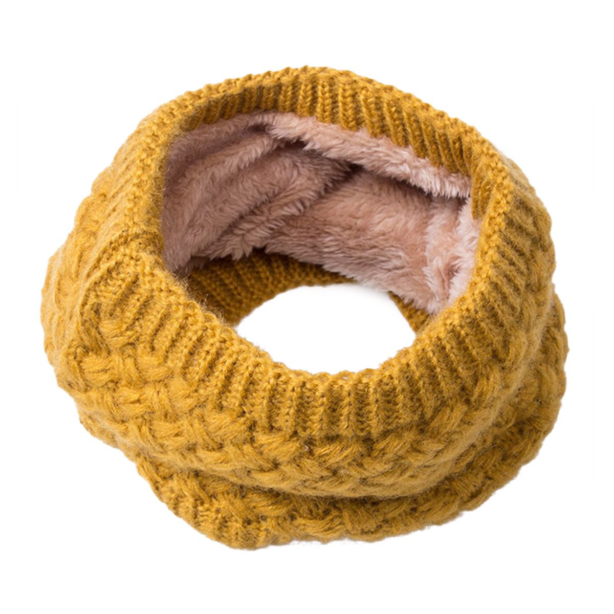 URDIAMOND Winter Scarf For Women Children Baby Warm Cotton Brushed Knit Neck Warmer Circle Ski Climbing Scarf Neck Scarves Men