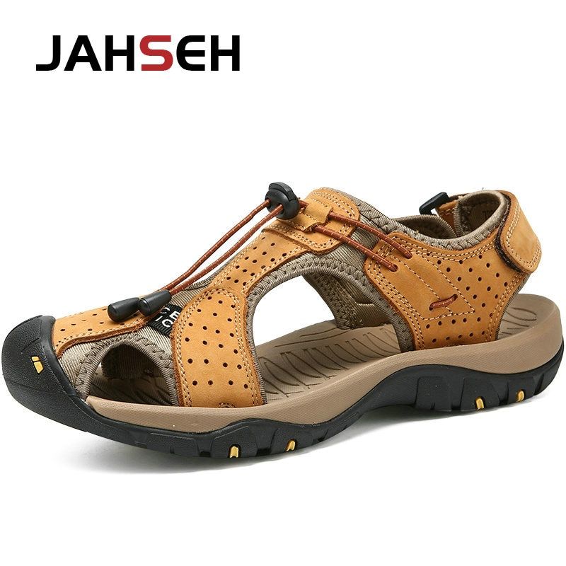 Size 38~48 New Sandals  Leather Gladiator Sandals Brand Outdoor Beach Shoes For Men Summer Leather Casual Shoes Sneakers