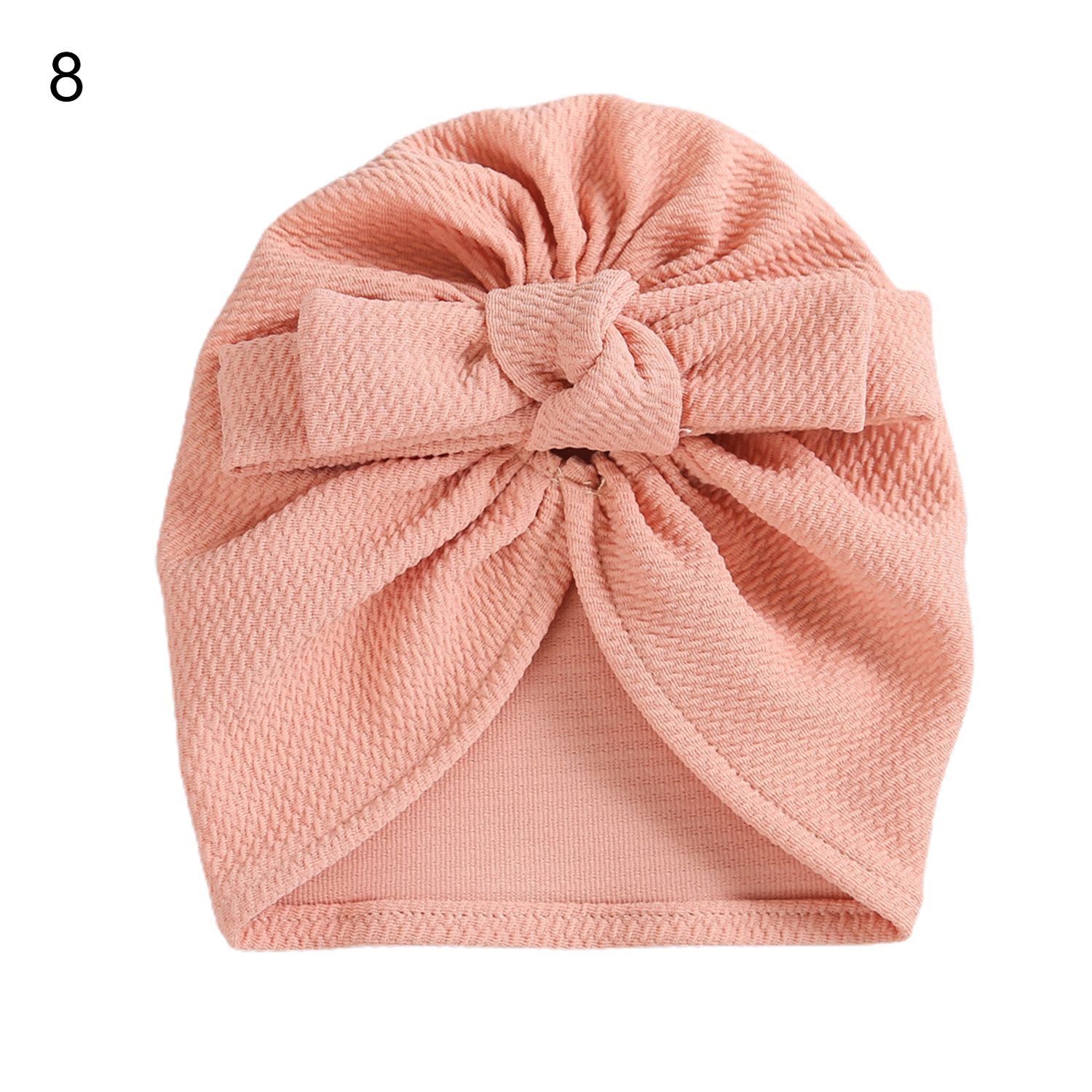 Infant Hat Eye-catching Bright Color Bowknot Headwrap Cap