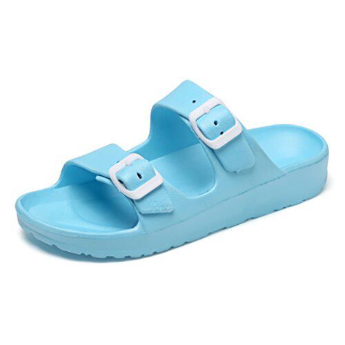 Summer Women Jelly Shoes Woman Slippers Female Casual Flat Ladies Buckle Slides Women's Candy Color Open Toe Beach Footwear